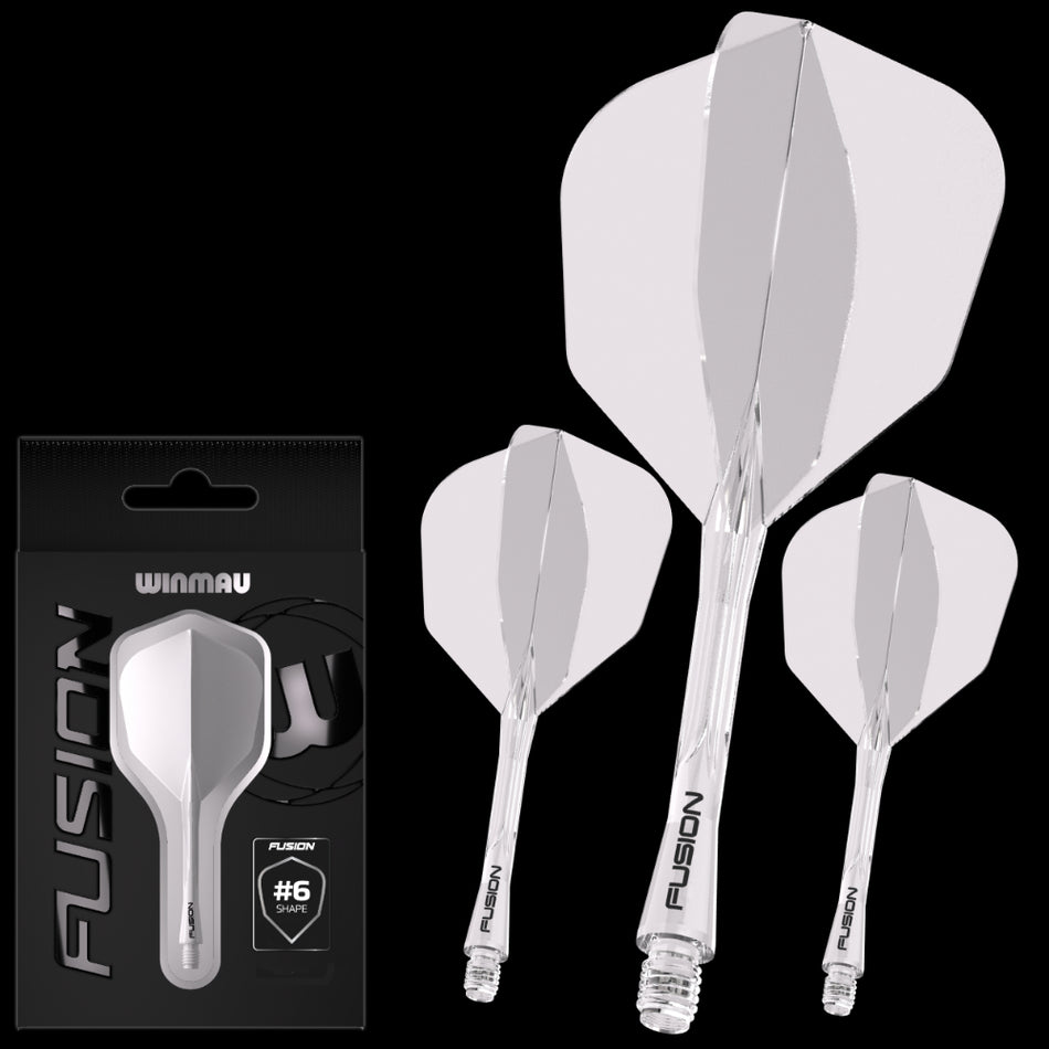 Winmau Fusion Integrated Flight & Shaft - White