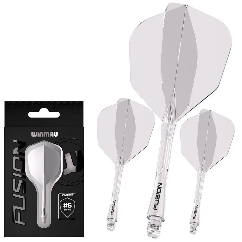 Winmau Fusion Integrated Flight & Shaft - Clear
