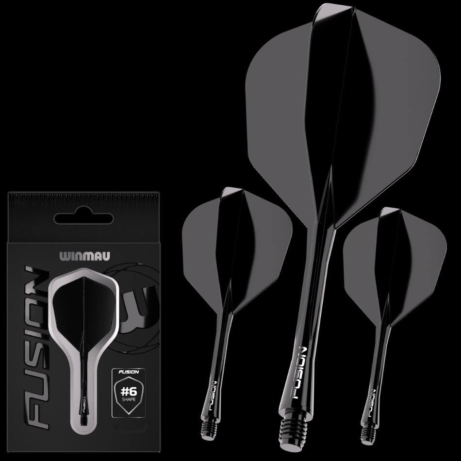 Winmau Fusion Integrated Flight & Shaft - Black