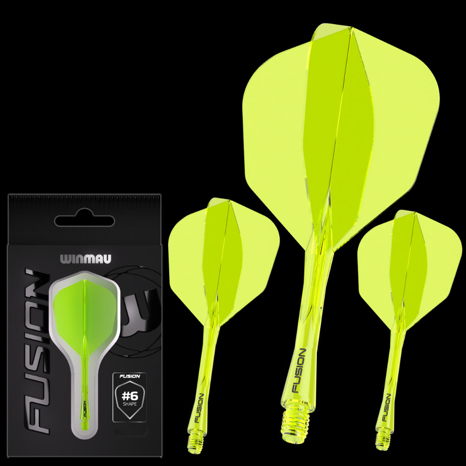 Winmau Fusion Integrated Flight & Shaft - Yellow