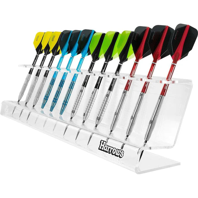 Harrows Acrylic Dart Display Stand - 12 darts - Angled Design