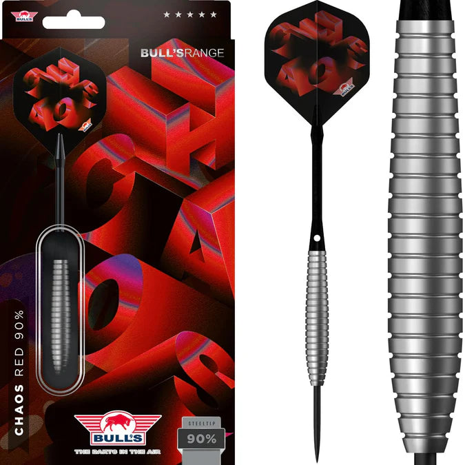 Bulls Chaos Darts Steel Tip - 90% Tungsten - Red
