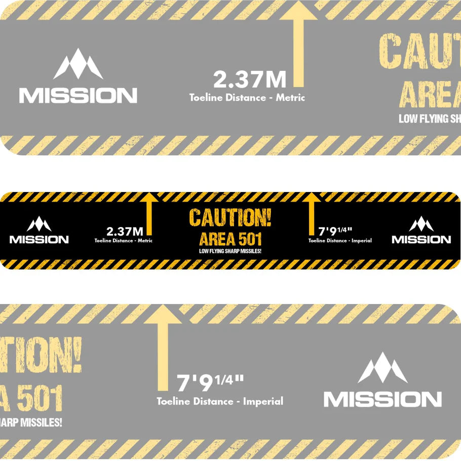 Mission Throw Line Oche - Toeline - Caution - Area 501