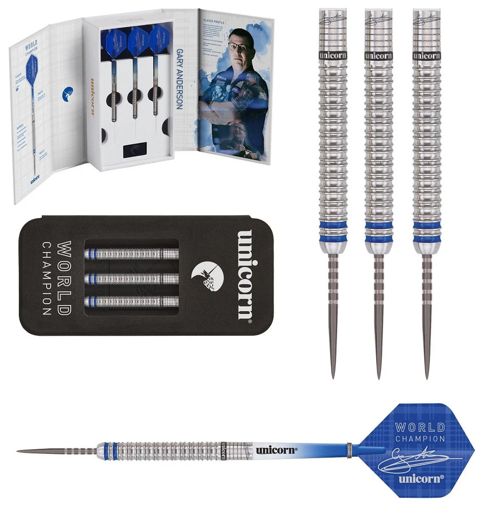 Unicorn Gary Anderson Deluxe Player Edition Phase 3 World Champion Steel Tip Darts