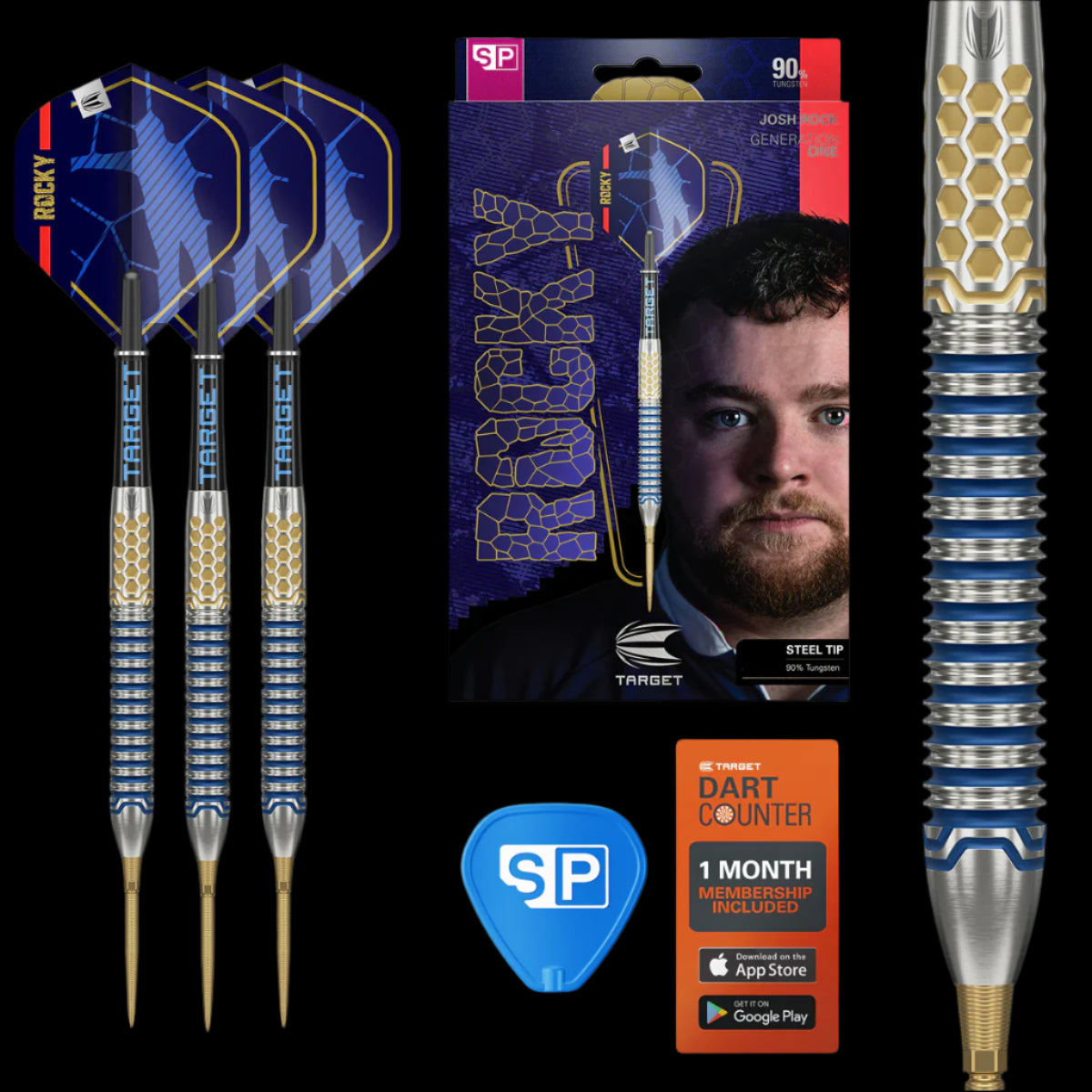 Target Josh Rock G1 90% Tungsten Steel Tip Darts – JLO Darts