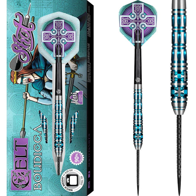 Shot Celt Boudicca 90% Tungsten Steel Tip Darts