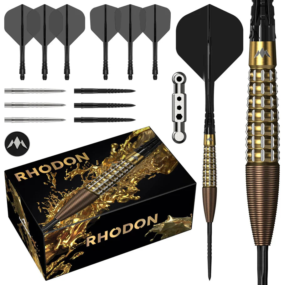 Mission Rhodon Darts Steel Tip - 95% Tungsten - Bronze & Gold PVD