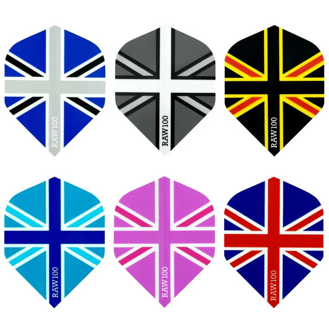 Dart Flights  Raw 100 Union Jack Standard