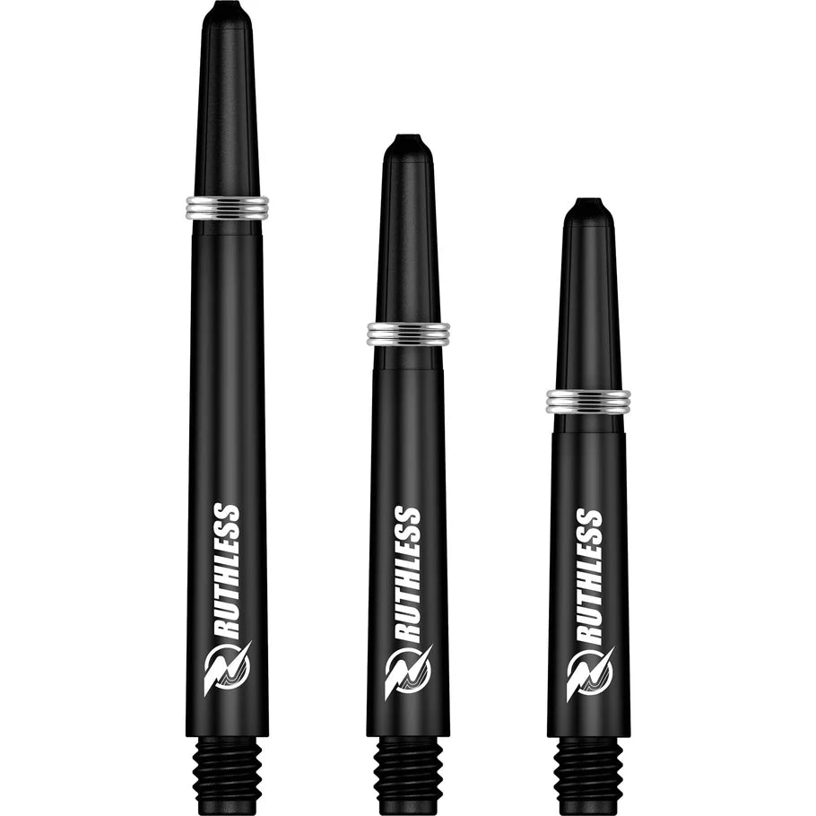 Ruthless Deflectagrip Dart Shafts Nylon Stems with Springs - Black
