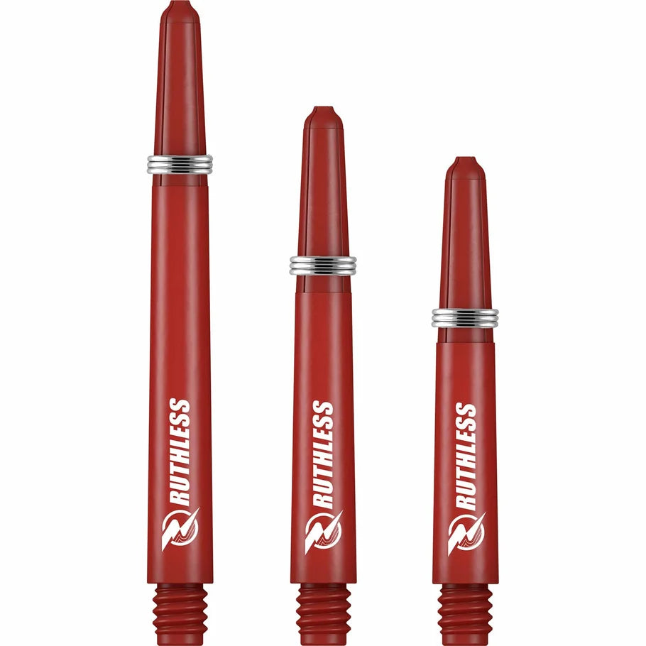 Ruthless Deflectagrip Dart Shafts Nylon Stems with Springs - Red
